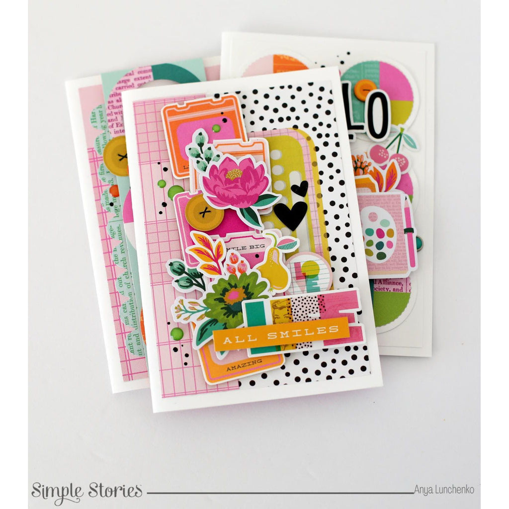 Simple Stories Color Me Happy 12 x 12 Collection Kit 26500 All Smiles Card