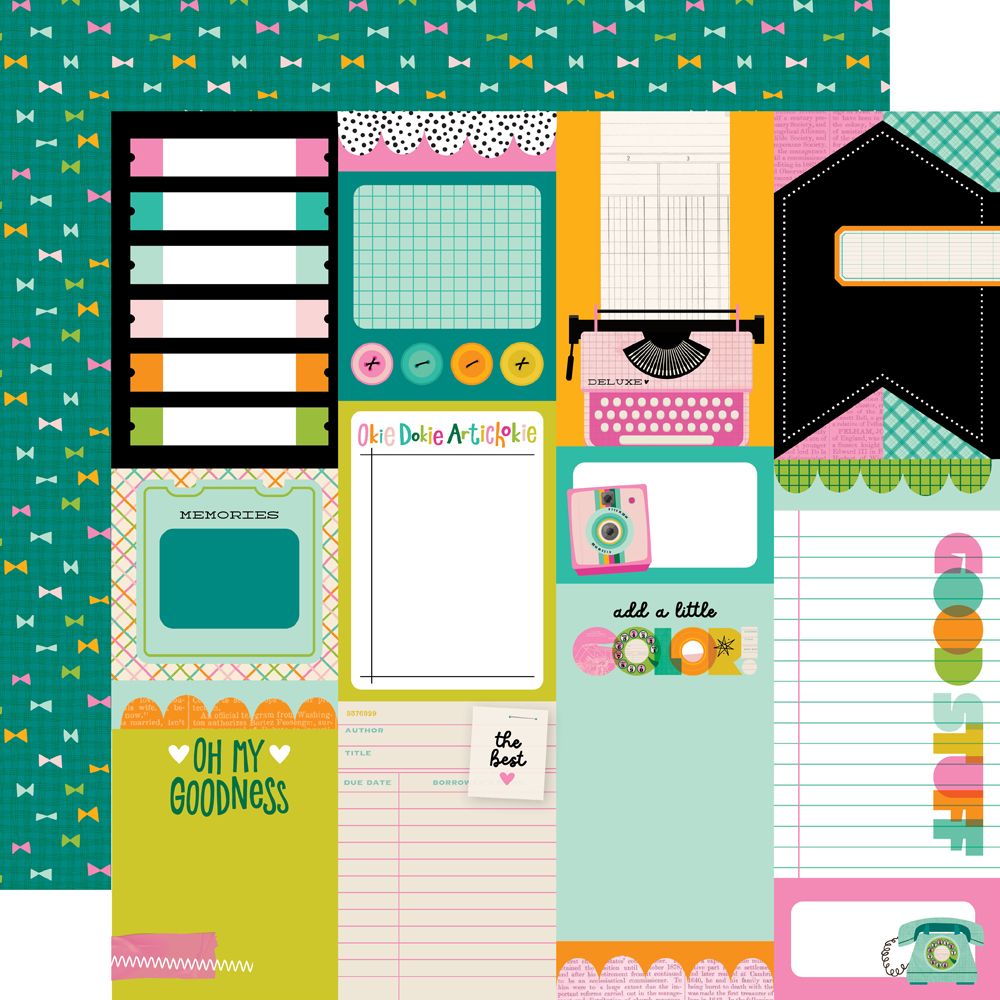 Simple Stories Color Me Happy 12 x 12 Collection Kit 26500 Old Typewriter