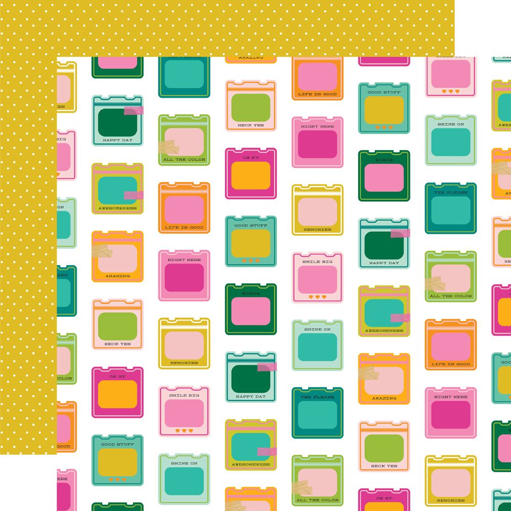 Simple Stories Color Me Happy 12 x 12 Collection Kit 26500 Positive Sentiments