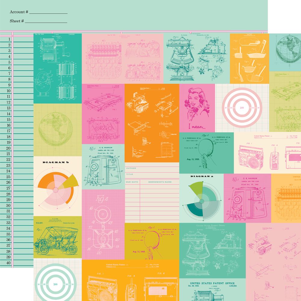 Simple Stories Color Me Happy 12 x 12 Collection Kit 26500 Retro Images