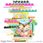Simple Stories Color Me Happy Chipboard Pieces 26518 Carefree Layout