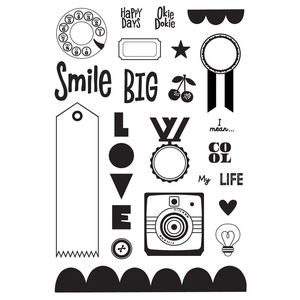Simple Stories Color Me Happy Clear Stamps 26517 Smile Big Sentiments