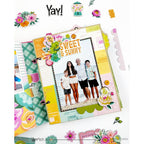Simple Stories Color Me Happy Floral Bits And Pieces 26521 Sweet Sunny Layout
