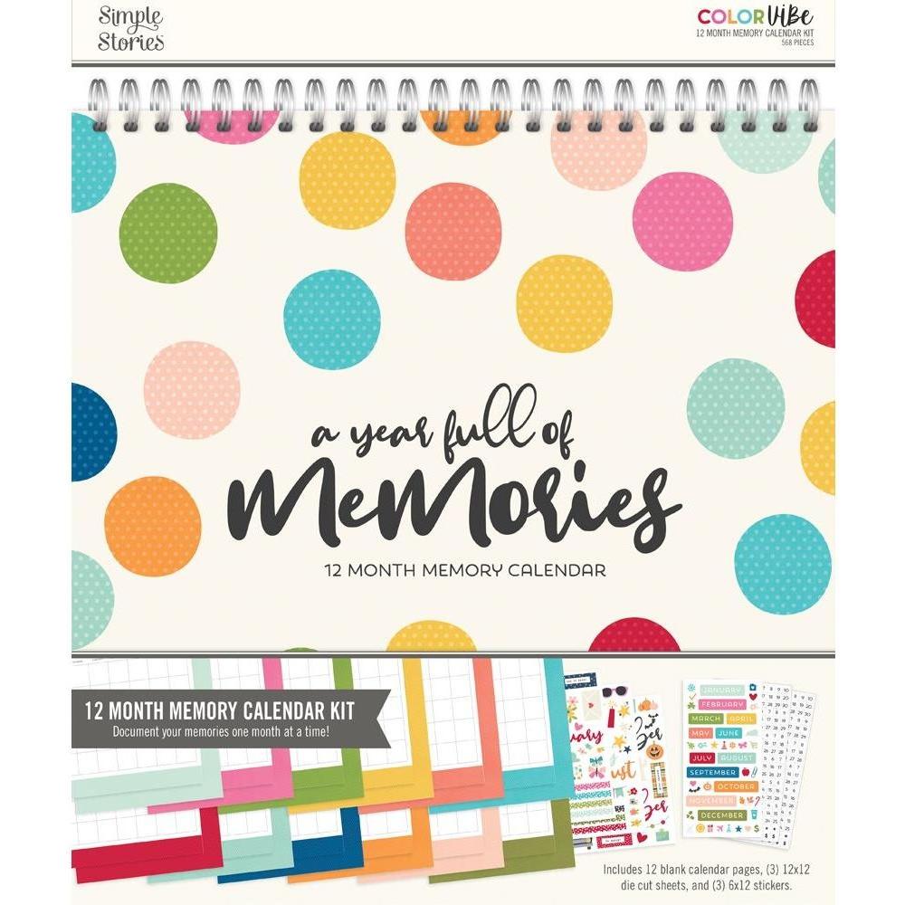 Simple Stories Color Vibe 12 Month Memory Calendar 23532