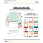 Simple Stories Color Vibe 12 Month Memory Calendar 23532 Back Of Packaging