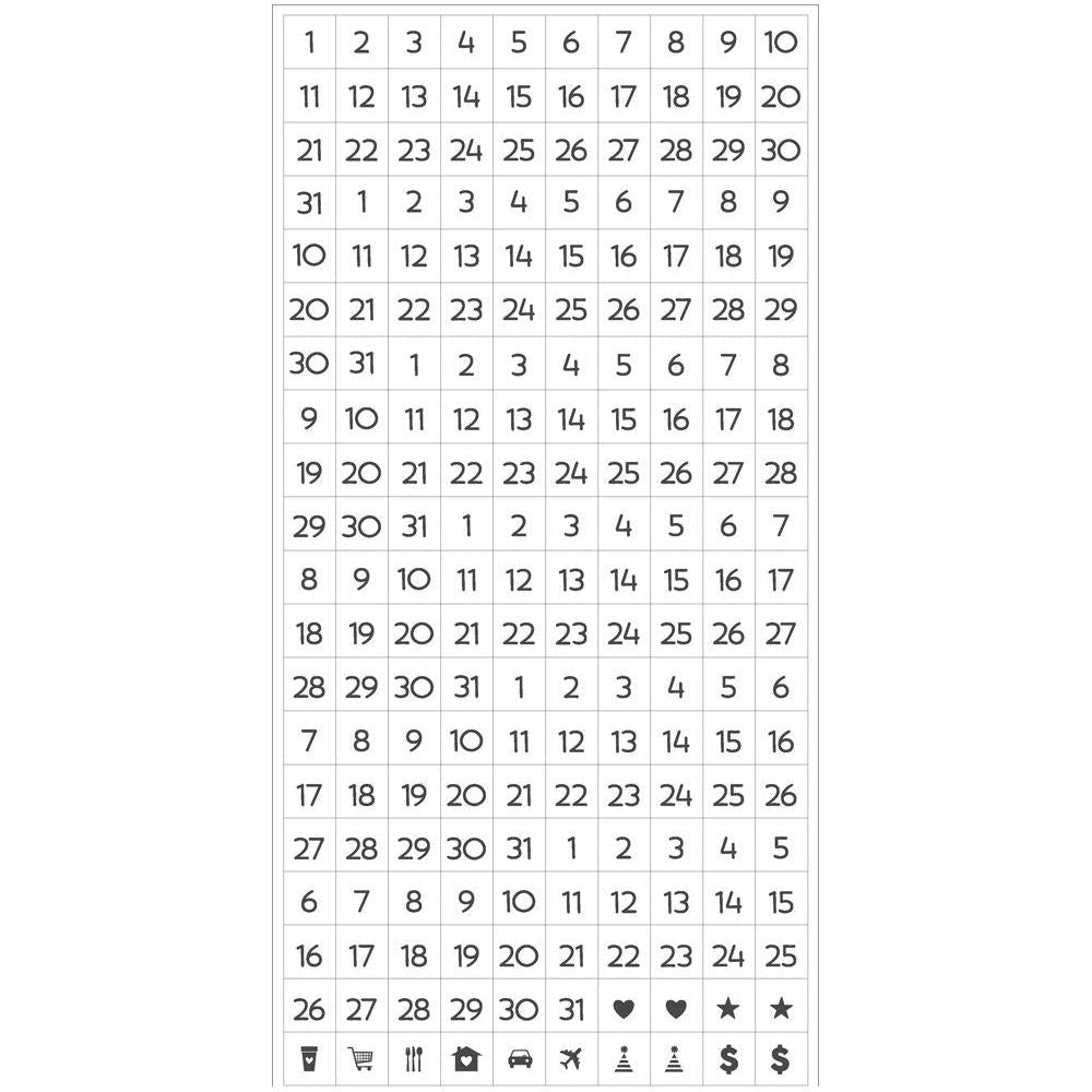 Simple Stories Color Vibe 12 Month Memory Calendar 23532 Numbers
