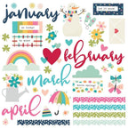 Simple Stories Color Vibe 12 Month Memory Calendar 23532 Spring Images
