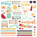 Simple Stories Color Vibe 12 Month Memory Calendar 23532 Summer Images