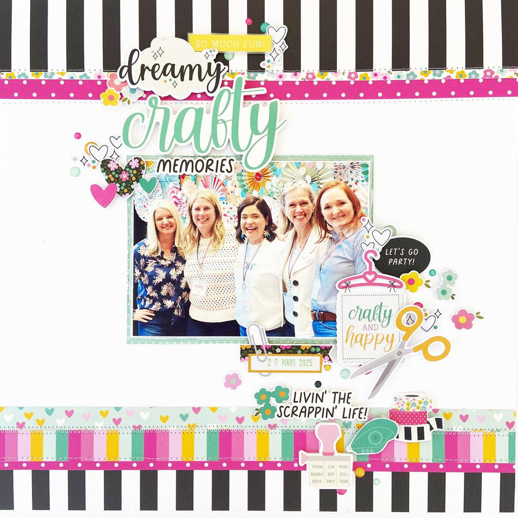 Simple Stories Crafty Babe Glitter Enamel Dots 24313 Memories Layout
