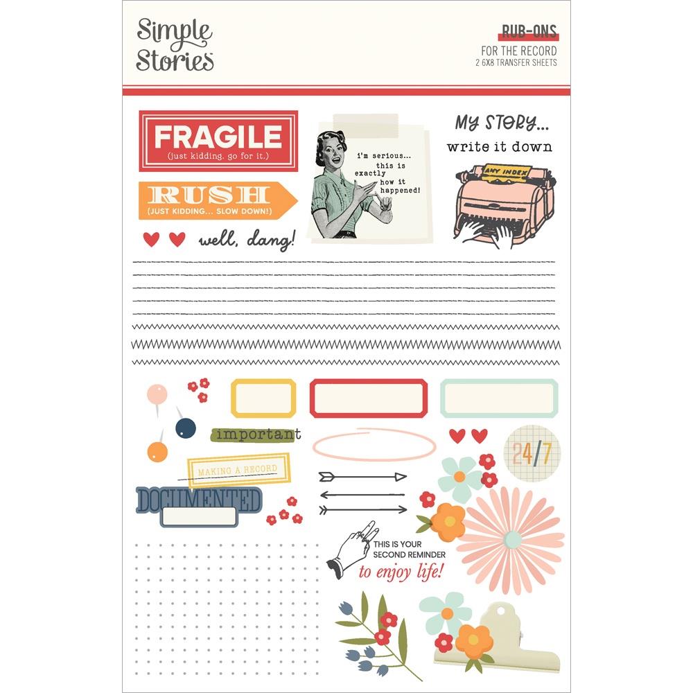 Simple Stories For The Record Rub Ons 23527