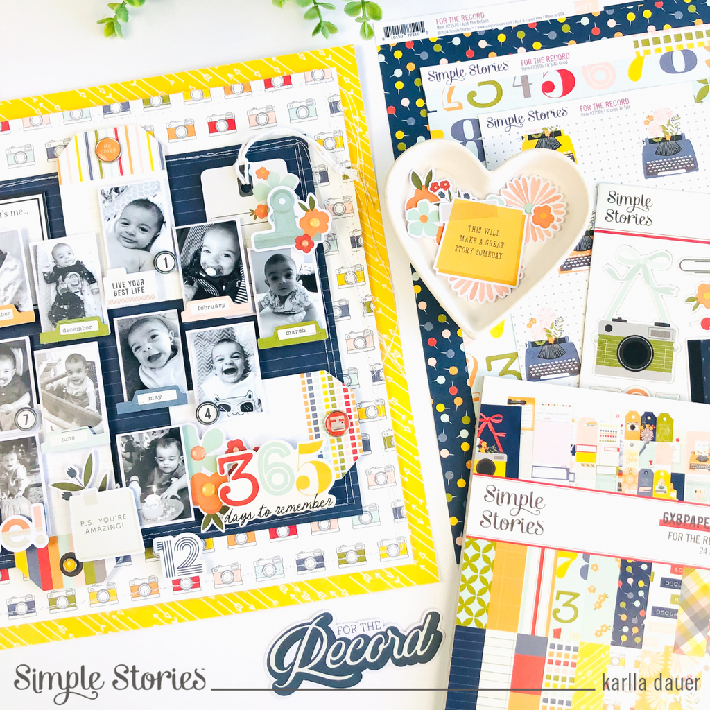 Simple Stories For The Record Sentiments Bits And Pieces 23522 Newborn Baby Layout