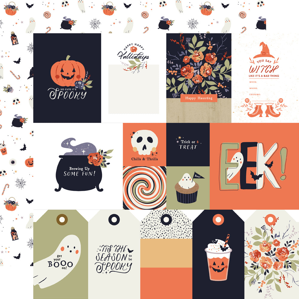 Simple Stories Frightful Fun 12 x 12 Collection Kit 27300 Spooky Sentiments