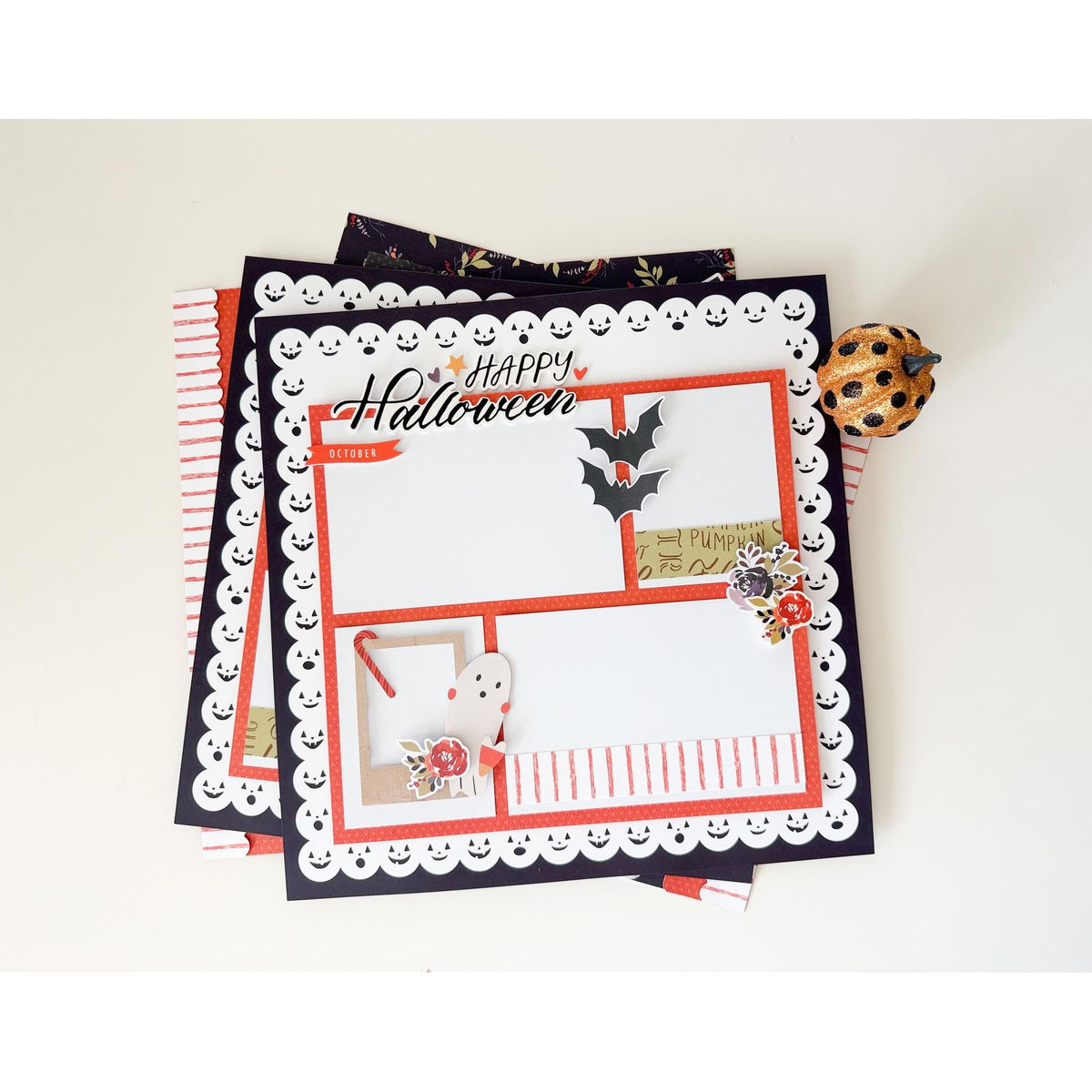 Simple Stories Frightful Fun Bits And Pieces 27310 Halloween Layout
