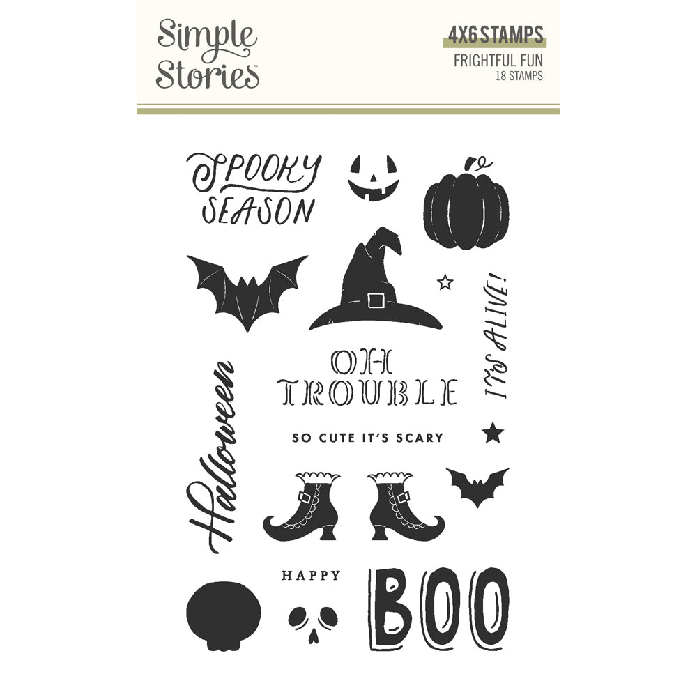 Simple Stories Frightful Fun Clear Stamps 27309
