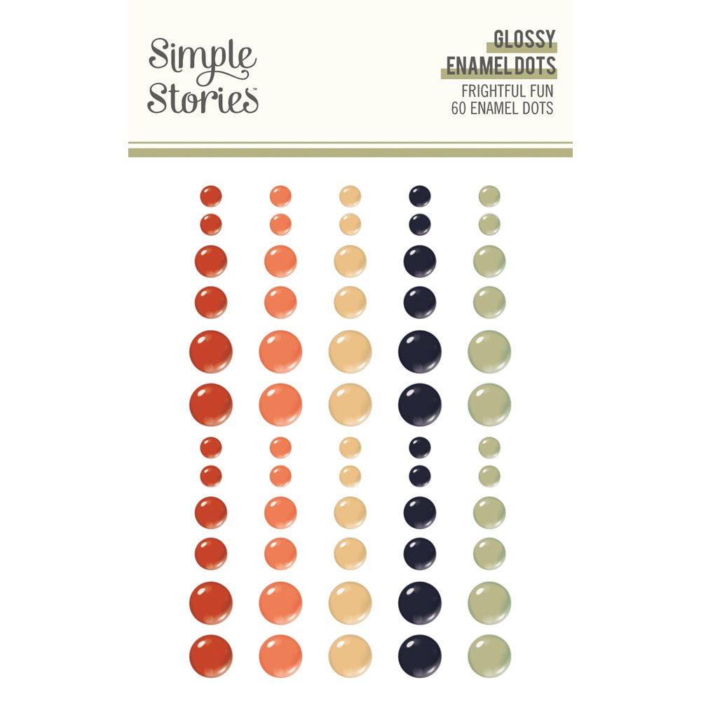 Simple Stories Frightful Fun Glossy Enamel Dots 27313