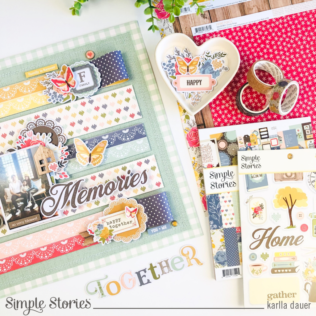 Simple Stories Front Porch Birds And Butterflies Bits And Pieces 23821 Memories Layout