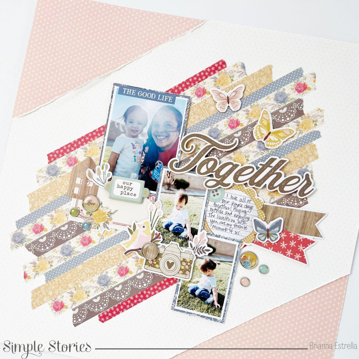 Simple Stories Front Porch Floral Bits And Pieces 23820 The Good Life Layout