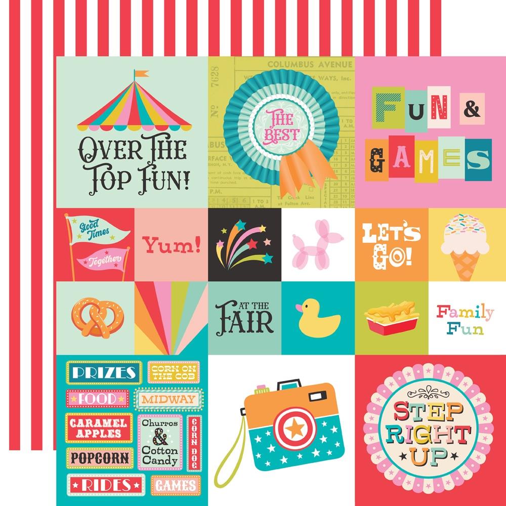 Simple Stories Fun Times 12 x 12 Collection's Essential Kit 25001 2X2/4X4 Elements