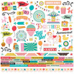 Simple Stories Fun Times 12 x 12 Collection's Essential Kit 25001 Cardstock Stickers