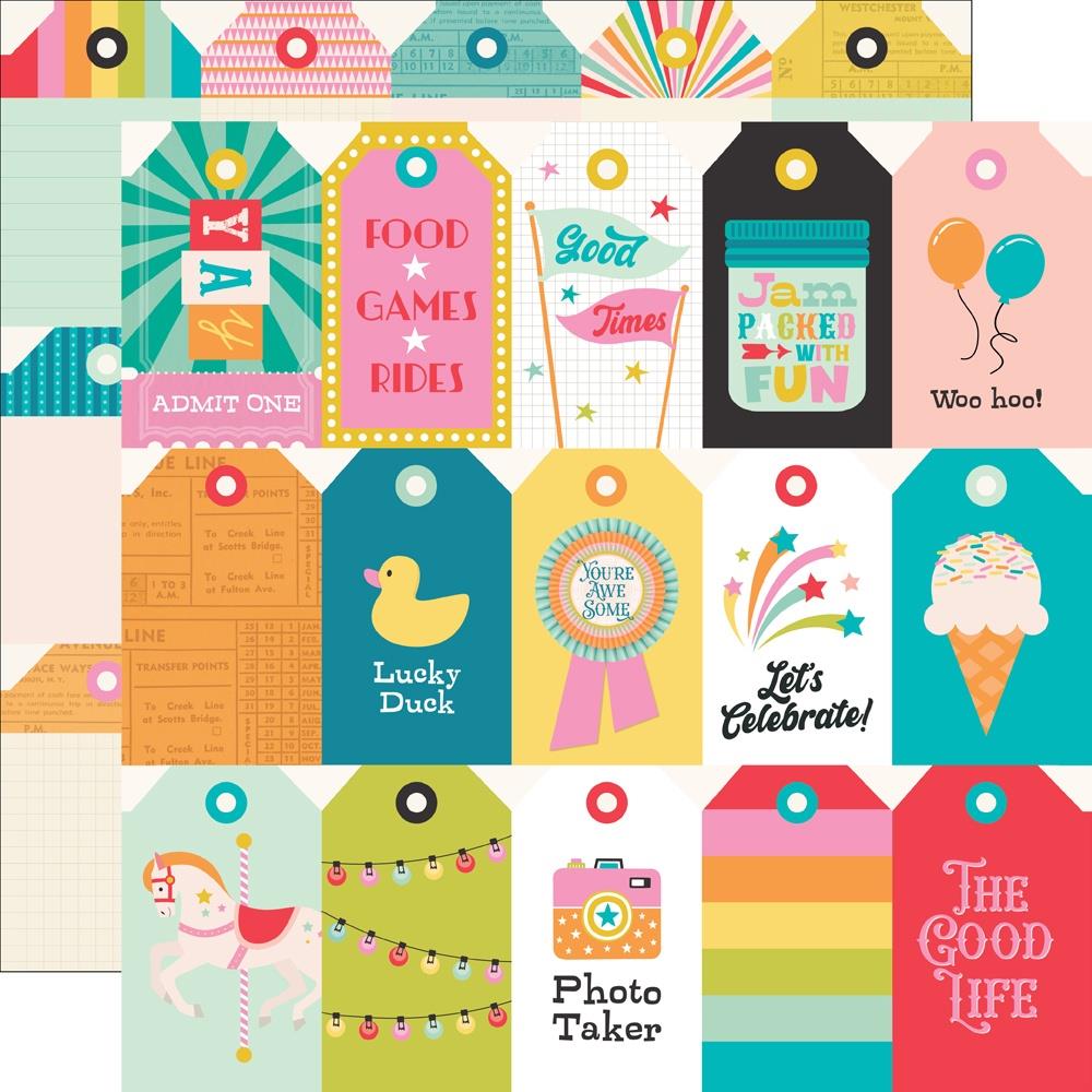 Simple Stories Fun Times 12 x 12 Collection's Essential Kit 25001 Tag Elements