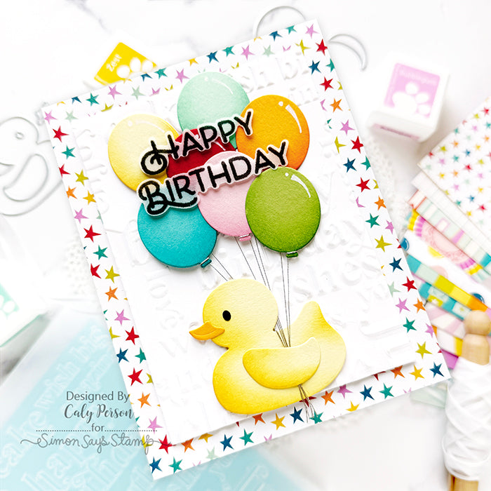 Simple Stories Fun Times 6 x 8 Paper Pad 25015 Rubber Ducky Birthday Card | color-code:ALT01