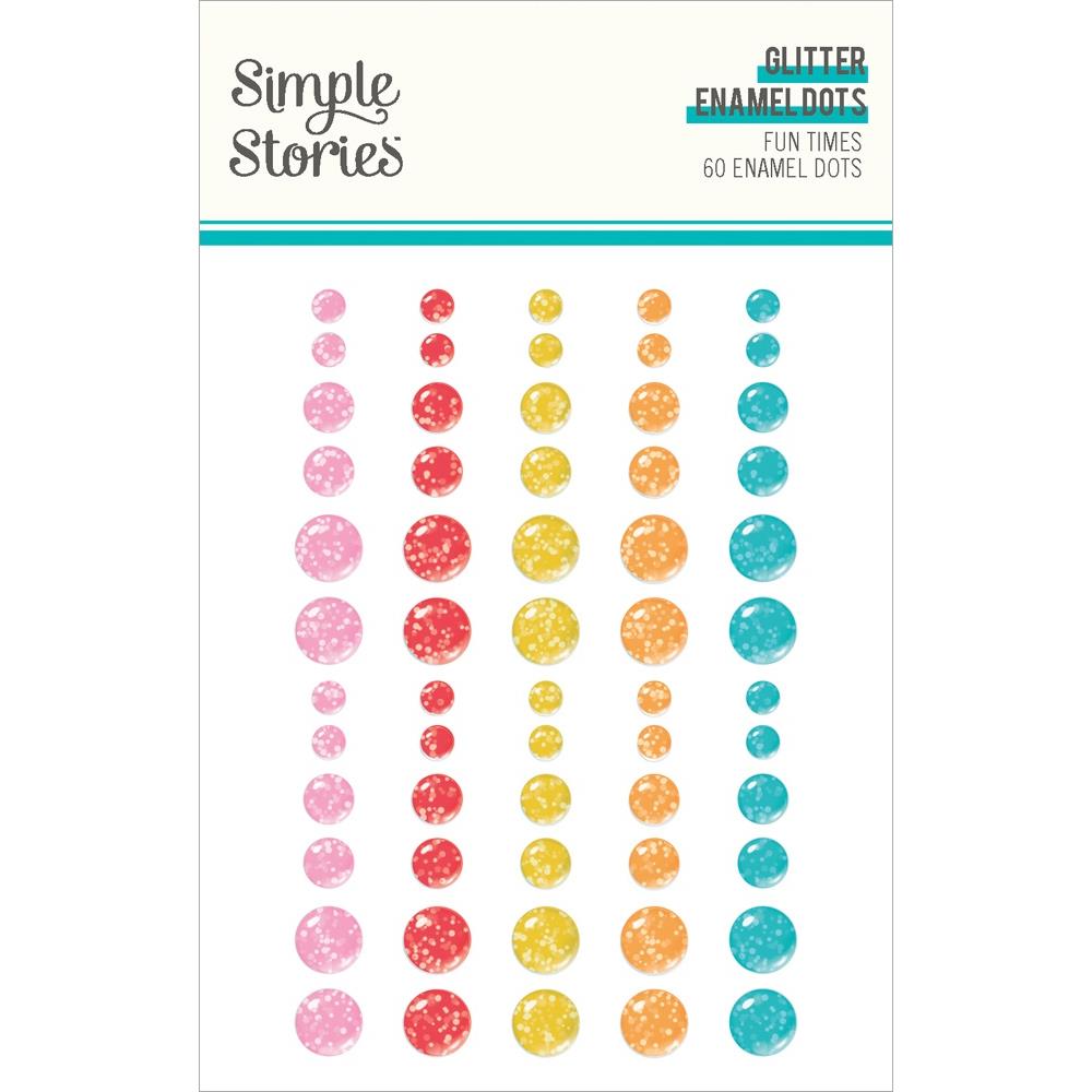 Simple Stories Fun Times Glitter Enamel Dots 25023