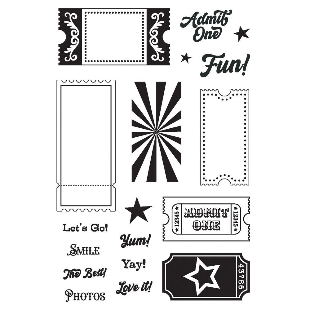 Simple Stories Fun Times Tickets Clear Stamps 25025 Circus Images