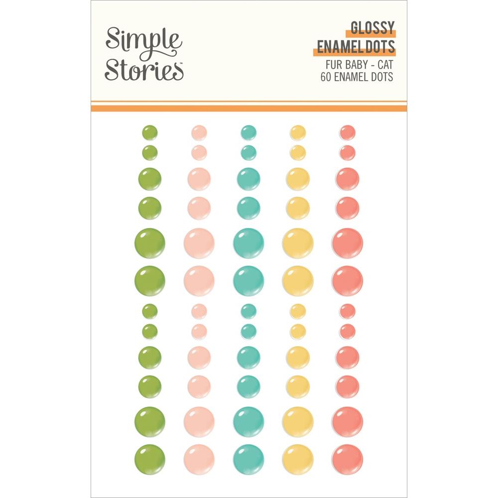 Simple Stories Fur Baby Cat Glossy Enamel Dots 24024