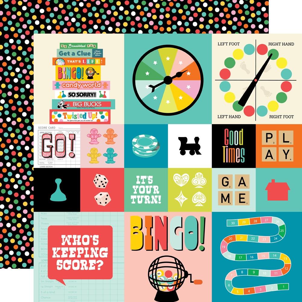 Simple Stories Game Night 12 x 12 Collection Kit 26100 2X2 Elements