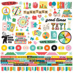 Simple Stories Game Night 12 x 12 Collection Kit 26100 Cardstock Stickers