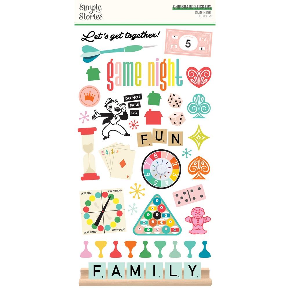 Simple Stories Game Night 6 x 12 Chipboard 26117