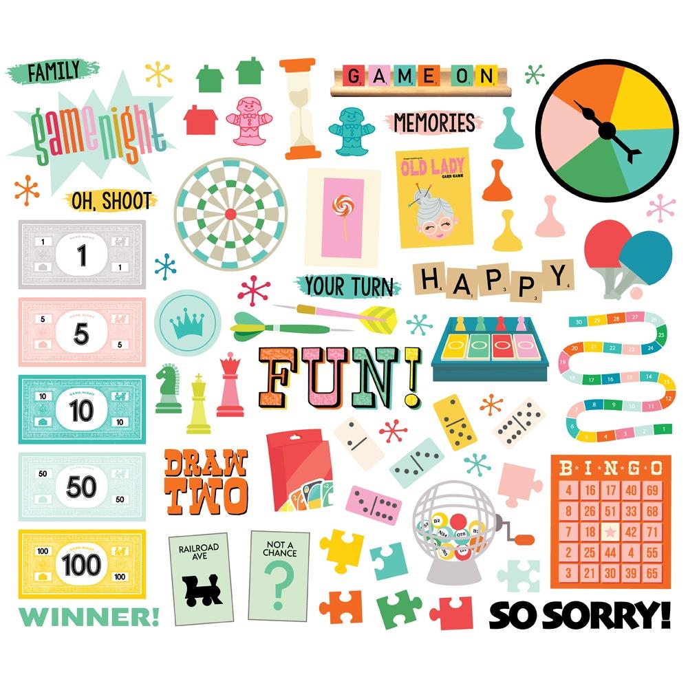 Simple Stories Game Night Bits And Pieces 26118 Family Fun