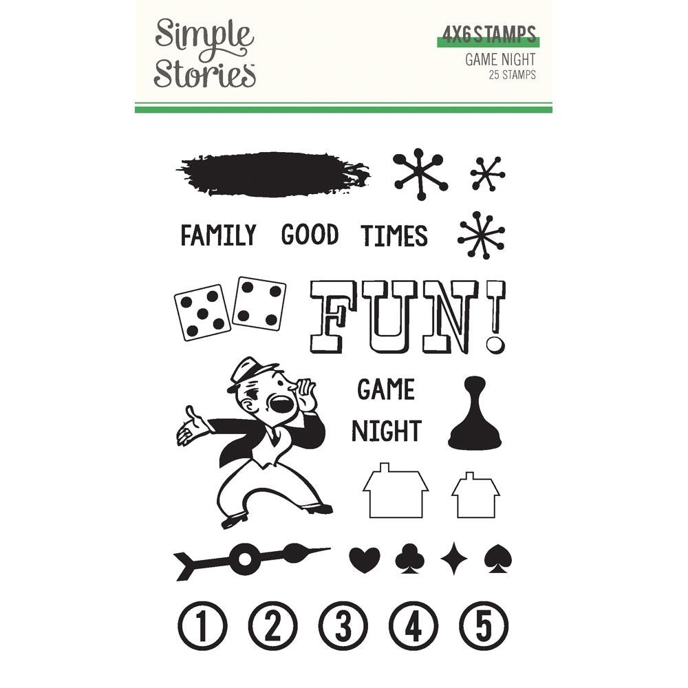Simple Stories Game Night Clear Stamps 26116