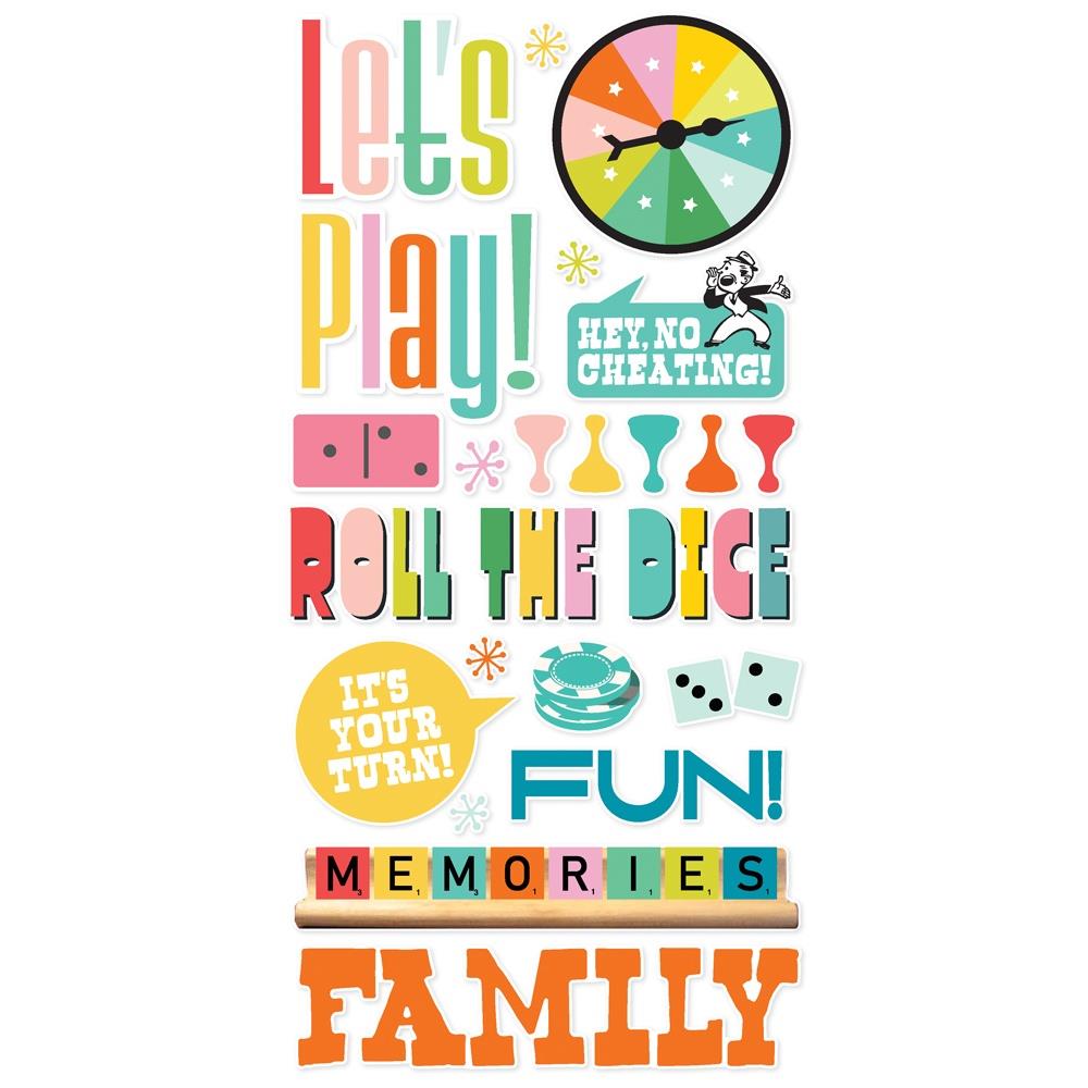 Simple Stories Game Night Foam Stickers 26121 Casino