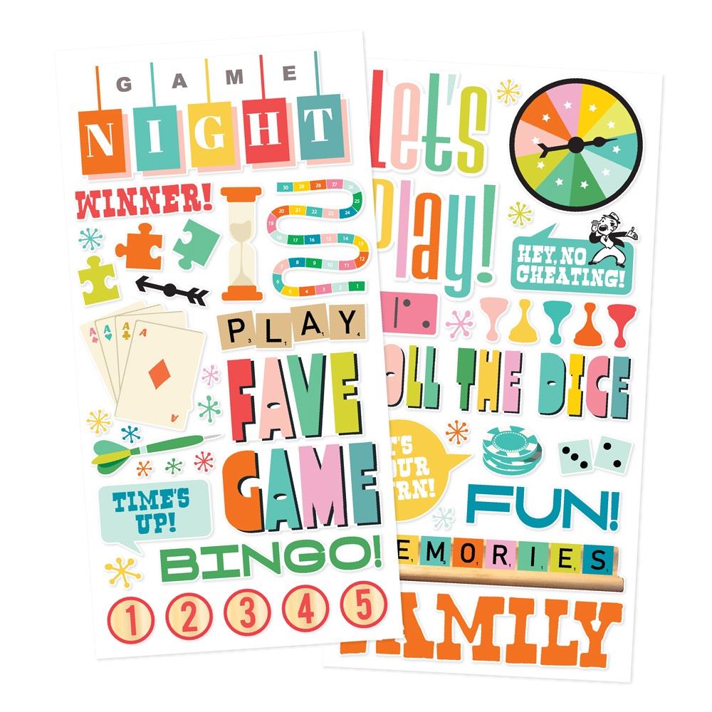 Simple Stories Game Night Foam Stickers 26121 Roll The Dice