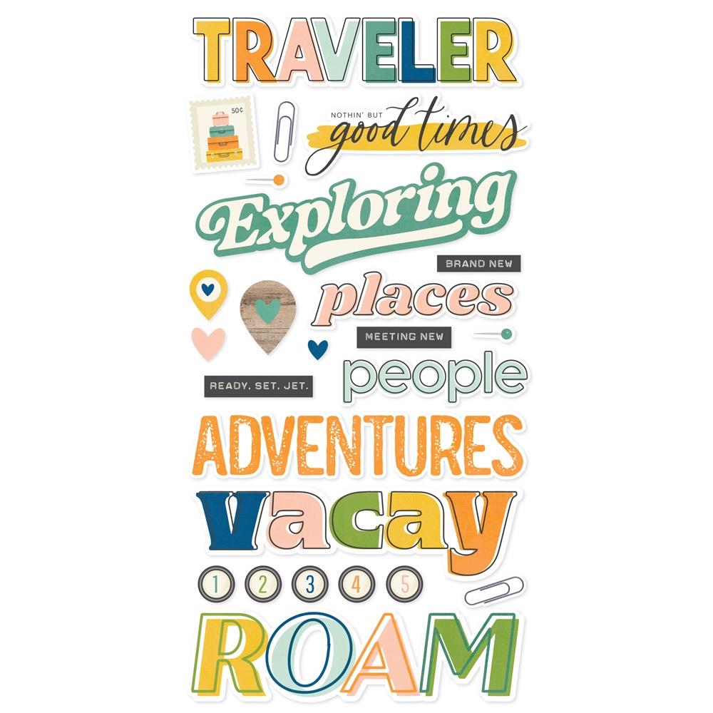 Simple Stories Happy Travels Foam Stickers 24423 Alternate View