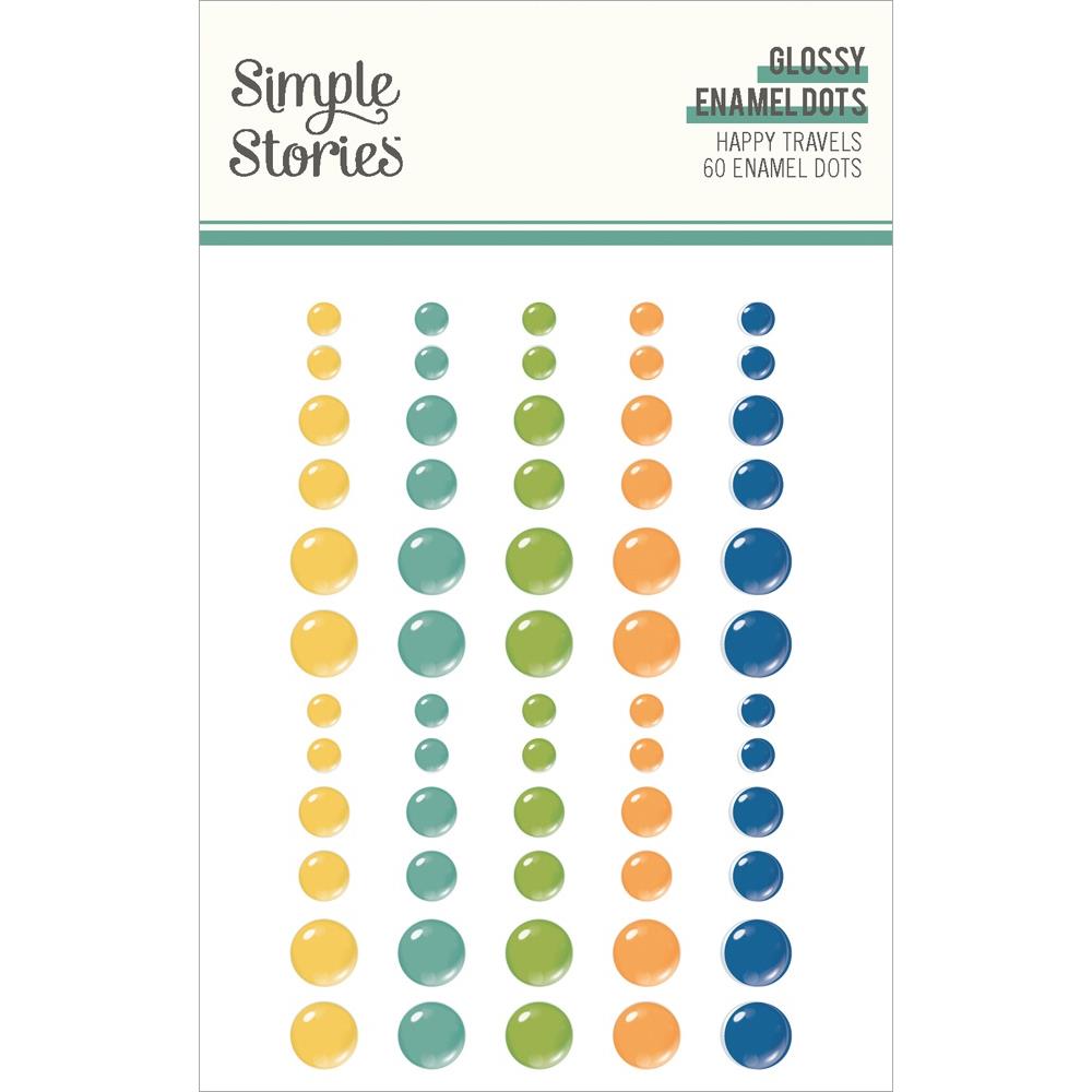 Simple Stories Happy Travels Glossy Enamel Dots 24425