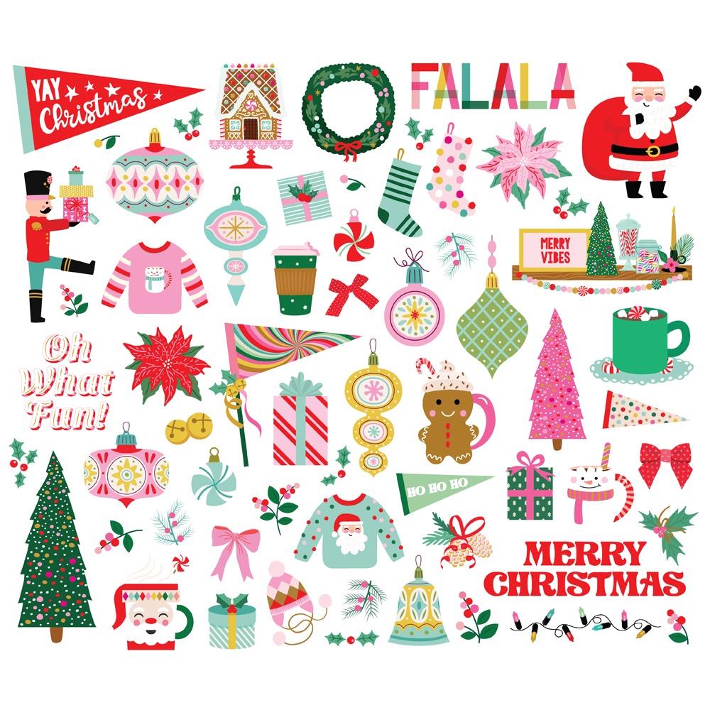 Simple Stories Hard Candy Christmas Bits And Pieces 25618 Holiday Sentiments