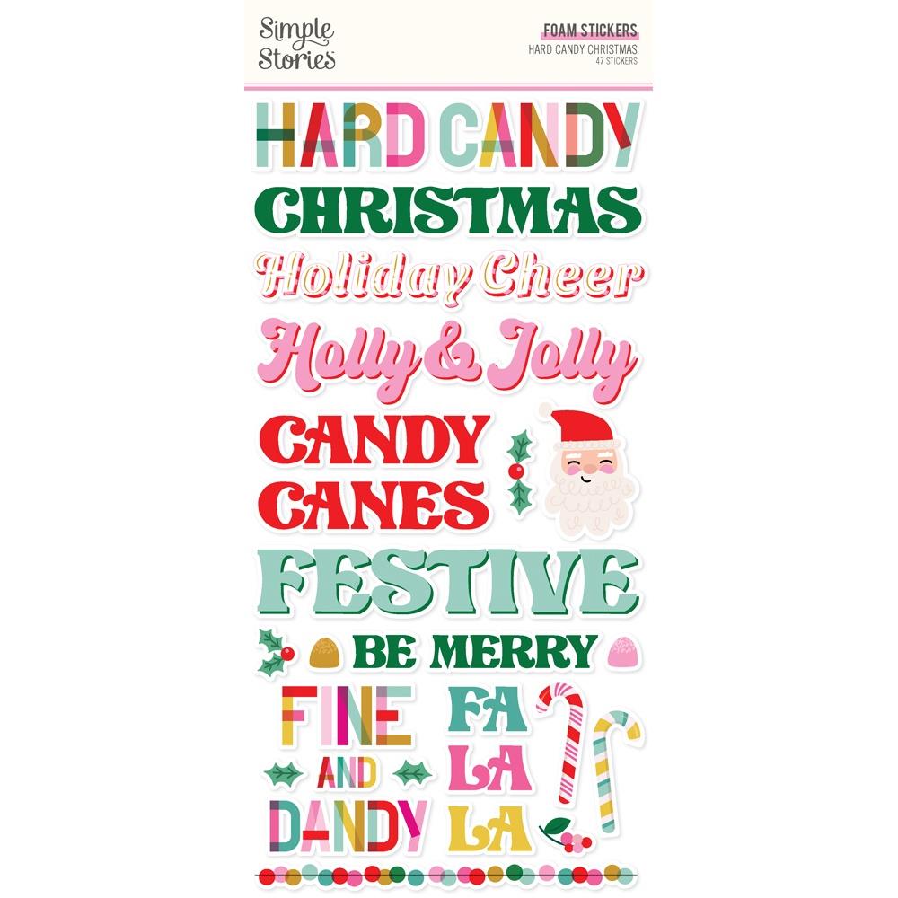 Simple Stories Hard Candy Christmas Foam Stickers 25622