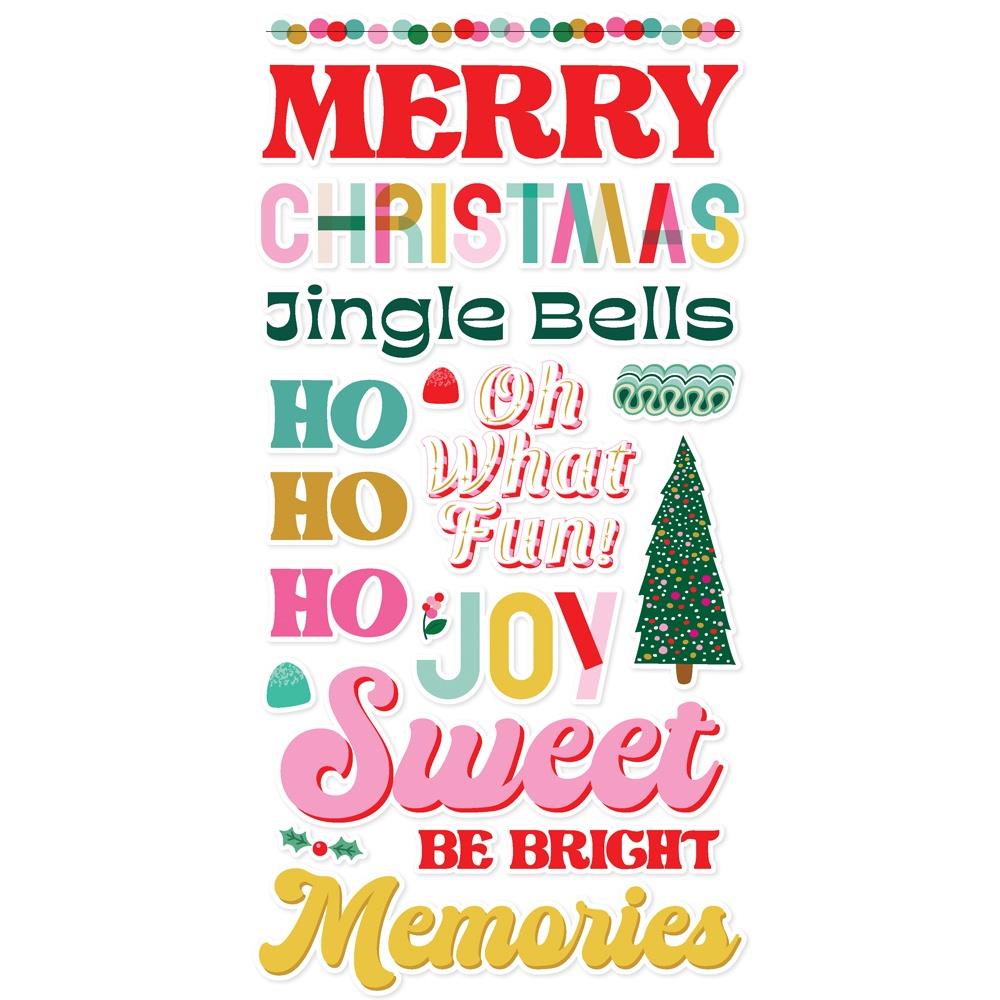 Simple Stories Hard Candy Christmas Foam Stickers 25622 Detailed Image
