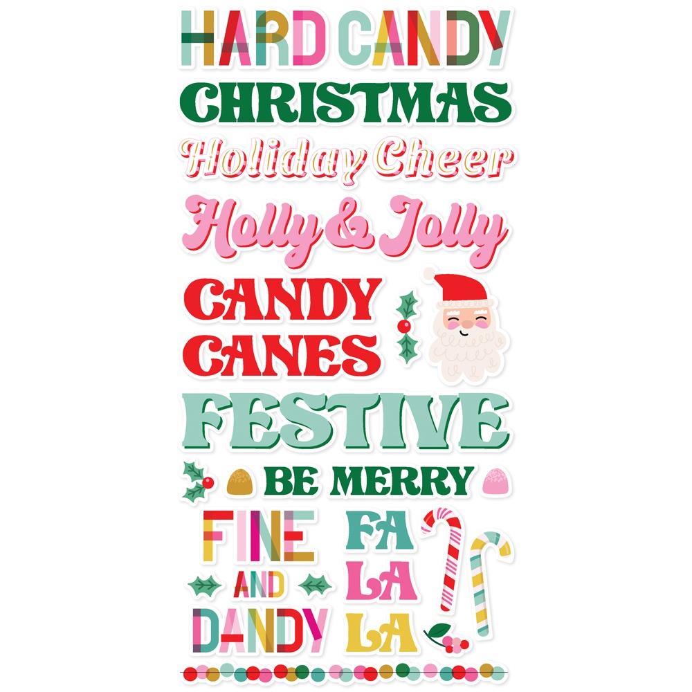 Simple Stories Hard Candy Christmas Foam Stickers 25622 Detailed View