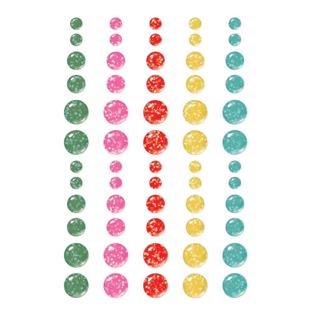 Simple Stories Hard Candy Christmas Glitter Enamel Dots 25624 Detailed Image