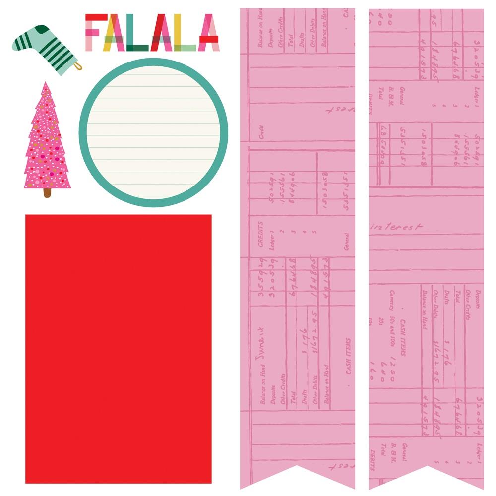 Simple Stories Hard Candy Christmas Page Kit 25627 FA LA LA