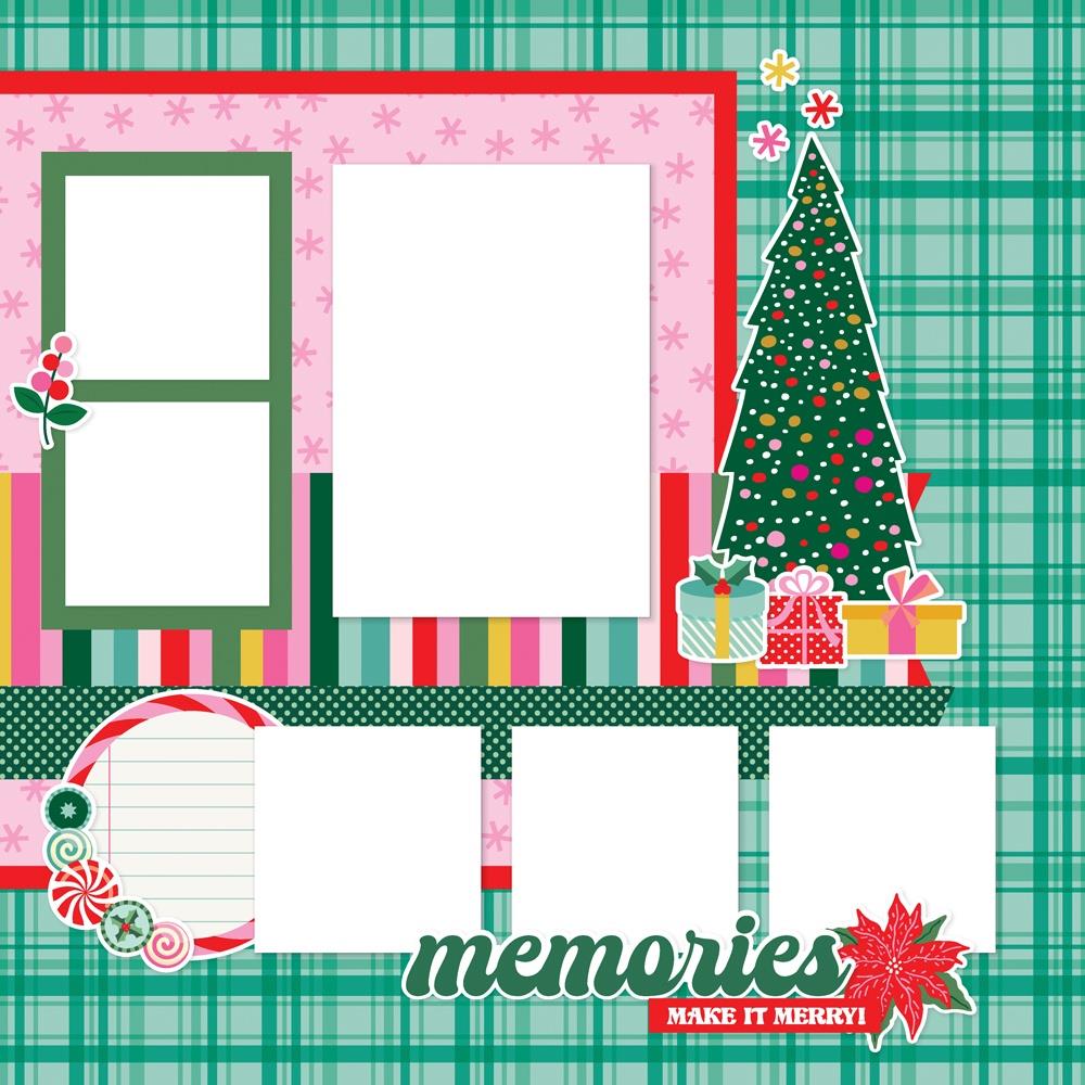 Simple Stories Hard Candy Christmas Page Kit 25627 Holiday Memories