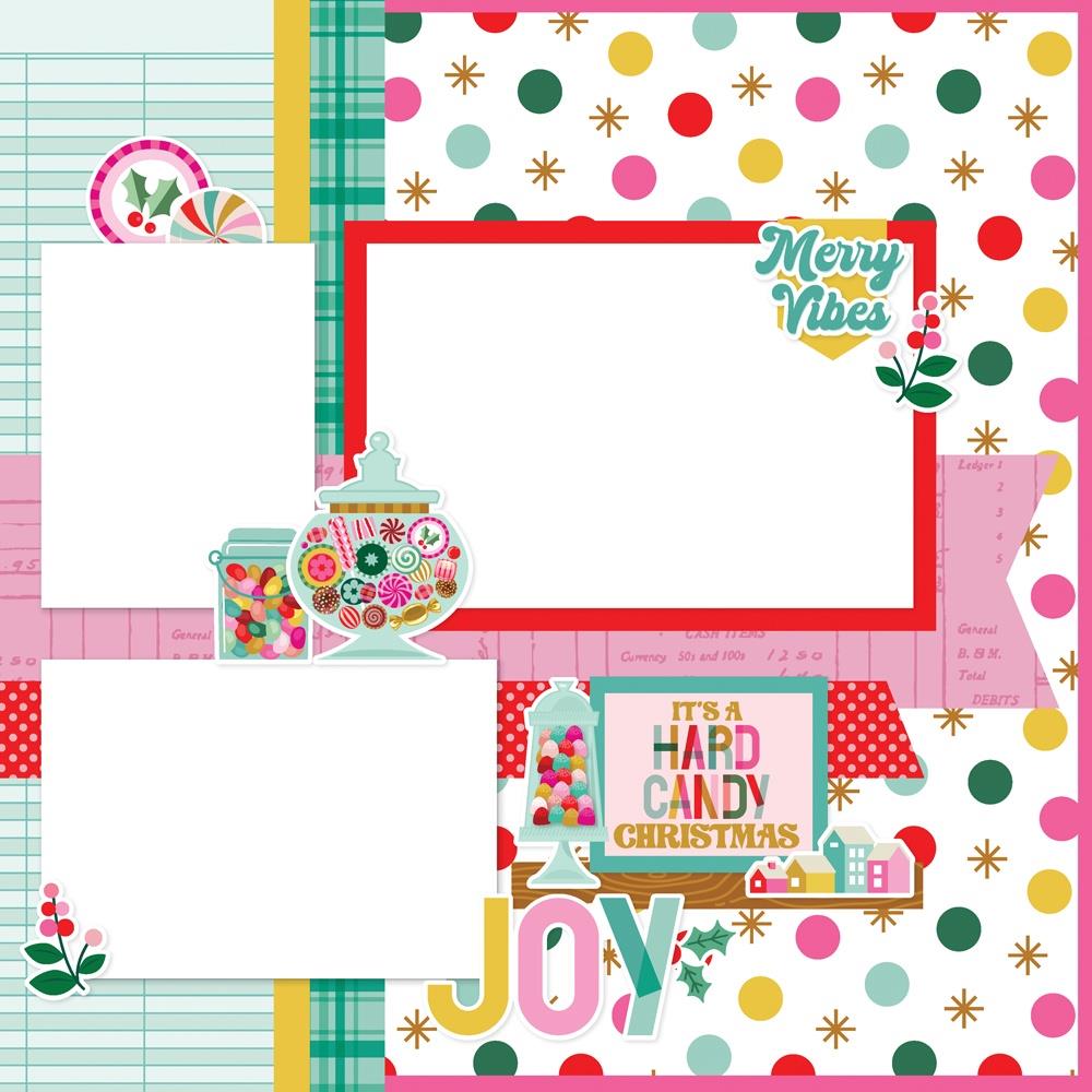 Simple Stories Hard Candy Christmas Page Kit 25627 Merry Vibes