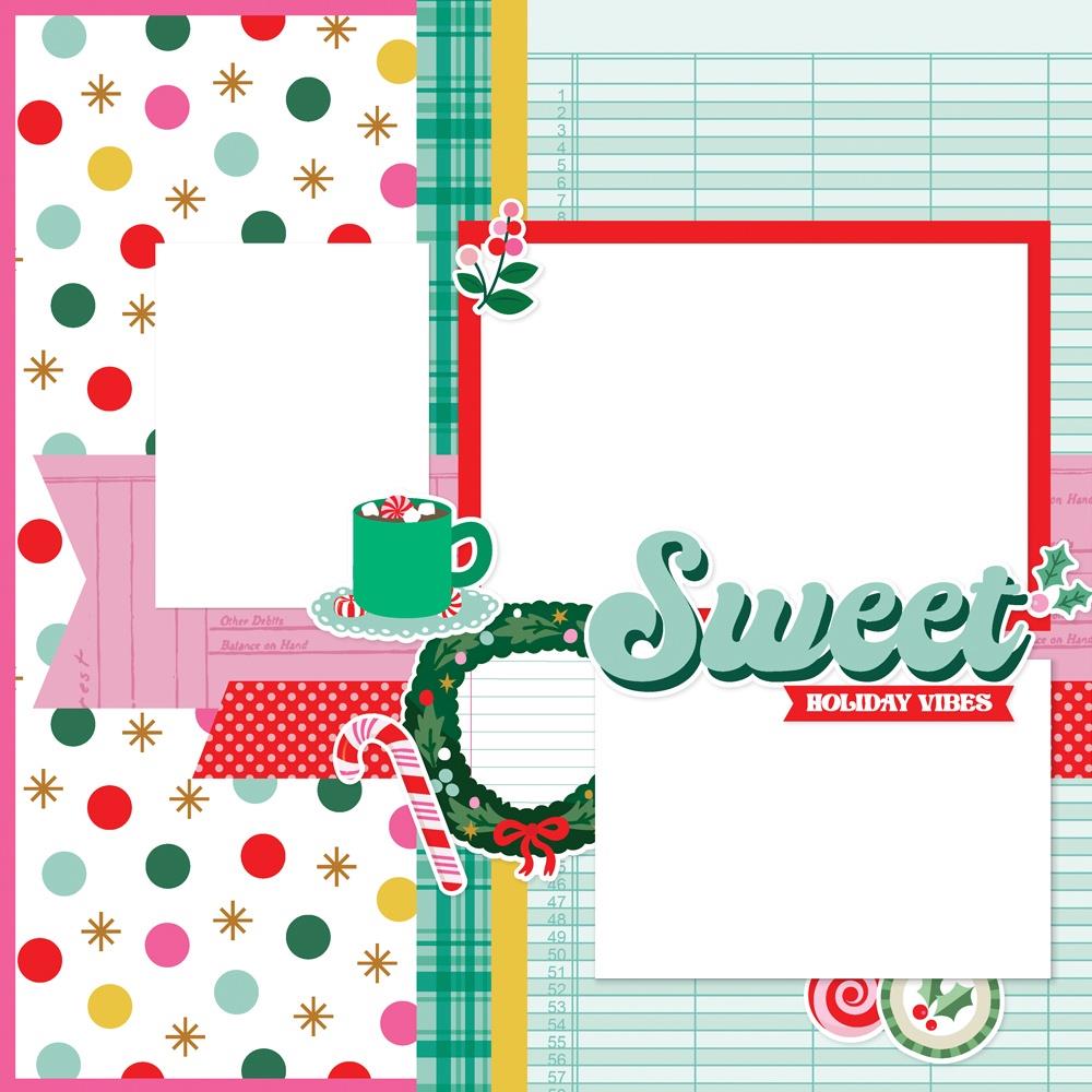 Simple Stories Hard Candy Christmas Page Kit 25627 Sweet Holiday Vibes