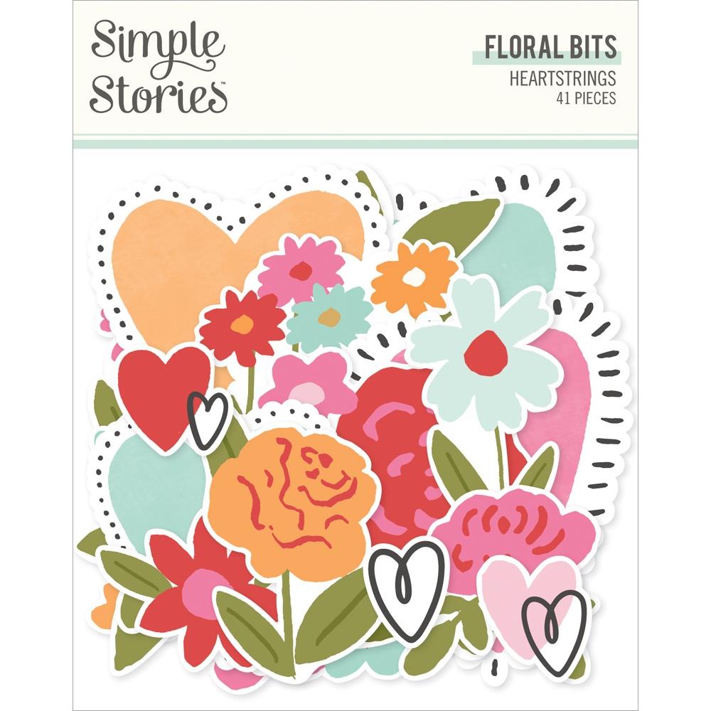 Simple Stories Heartstrings Floral Bits And Pieces 23609