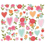 Simple Stories Heartstrings Floral Bits And Pieces 23609 Valentine Flowers