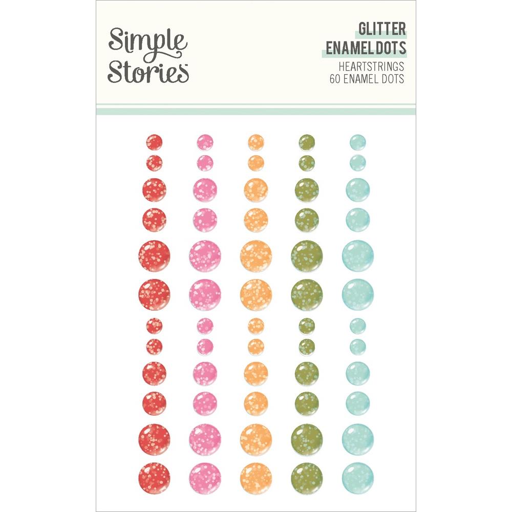 Simple Stories Heartstrings Glitter Enamel Dots 23613