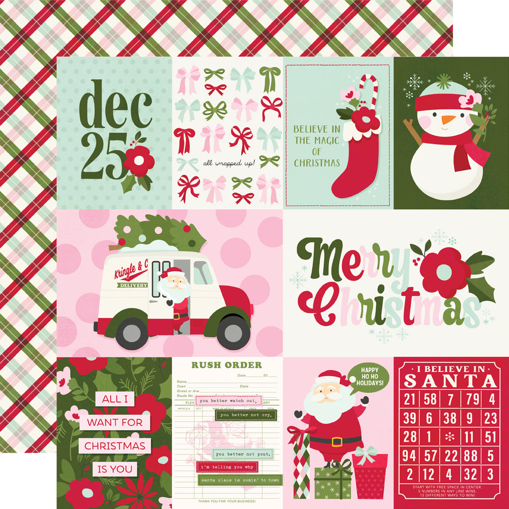 Simple Stories Kringle And Co 12 x 12 Collection Kit 27500 Merry Christmas Sentiments